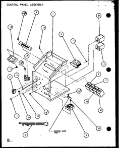 Control Panel Assembly 2 Diagram and Parts List for PTC12300ER P9812515R Amana Air Conditioner