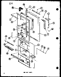 Lower Door Parts Diagram and Parts List for TC18F-G-P75288-5WG  Amana Refrigerator
