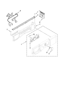 Control Panel Parts Diagram and Parts List for NFW7300WW00  Amana Washer