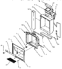 Ice And Water Cavity Diagram and Parts List for SXD25NP-P1162420W  Amana Refrigerator