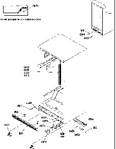 Ladders, Lower Cabinet And Rollers Diagram and Parts List for TR521VW-P1322601WW  Amana Refrigerator