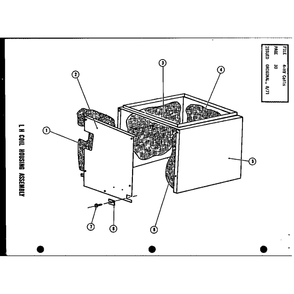 Lh Coil Housing Assembly Diagram and Parts List for EA48X P52801-5C Amana Air Conditioner