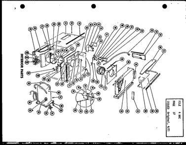 Interior Parts Diagram and Parts List for FC18-3H P54655-1R Amana Air Conditioner