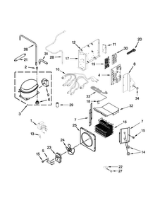 Upper Unit Parts Diagram and Parts List for JS48NXFXDE00  Jenn-Air Refrigerator