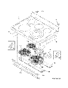 Main Top Diagram and Parts List for 79097413411  Kenmore Range