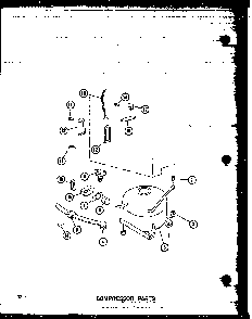 Compressor Parts Diagram and Parts List for UC22 P60345-74W Amana Freezer