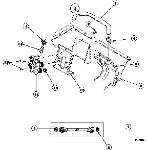 Inlet Hose, Fill Hose, Mixing Valve & Mounting Bracket Diagram and Parts List for CW8413W2-PCW8413W2  Crosley Washer