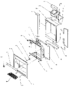 Ice And Water Cavity Diagram and Parts List for SXD27N-P1162411W  Amana Refrigerator