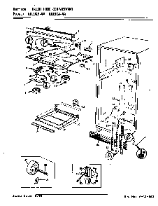 Fresh Food Compartment Diagram and Parts List for RB19KA-4A AG64B Magic Chef Refrigerator