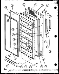 Diagram 1 Diagram and Parts List for IC2-P3641508W-FRZ  Amana Freezer