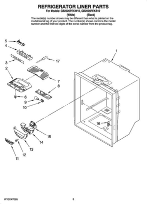 Part Location Diagram of W11750310 Whirlpool PANEL-CBNT