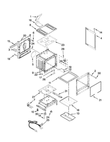 Chassis Parts Diagram and Parts List for MGR8775AS0  Maytag Range