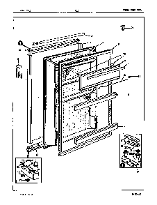 Fresh Food Door Diagram and Parts List for RC5S E6S02 Maytag Refrigerator