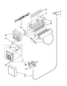 Icemaker Parts Diagram and Parts List for MSD2574VEQ11  Maytag Refrigerator