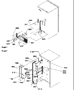 Cabinet Back Diagram and Parts List for TR522SW-P1182703WW  Amana Refrigerator