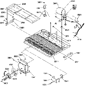 Machine Compartment Diagram and Parts List for SCD25TW-P1190422WW  Amana Refrigerator
