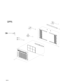 Recommended Spare Parts Diagram and Parts List for CAE5MR410A51  Crosley Air Conditioner