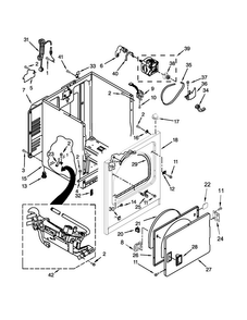 Cabinet Parts Diagram and Parts List for CGD137SDW0  Crosley Dryer