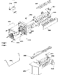 Ice Maker Assembly Parts Diagram and Parts List for TZI22V2L-P1319101WL  Amana Refrigerator