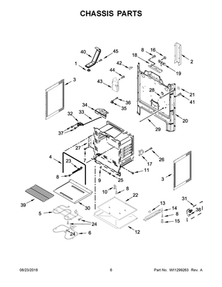 Chassis Parts Diagram and Parts List for MER6600FZ2  Maytag Range