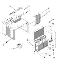 Cabinet Diagram and Parts List for CA5WML0  Crosley Air Conditioner