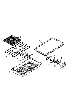 Electric Grill Cartridge Diagram and Parts List for A0330-8  Jenn-Air Range