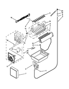 Icemaker Parts Diagram and Parts List for MFF2258VEW7  Maytag Refrigerator