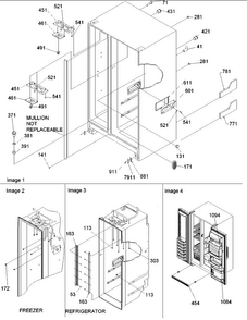 Cabinet Parts & Toe Grille Diagram and Parts List for AARS2304AC-PARS2304AC0  Amana Refrigerator