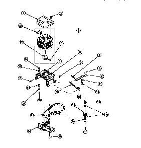 Motor, Mounting Bracket, Belt, Pump And Idler Assembly Diagram and Parts List for CW8202W2-PCW8202W2B  Crosley Washer