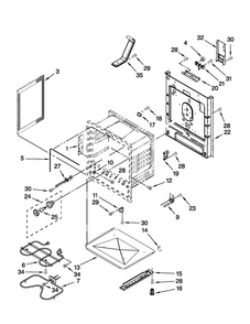 Chassis Parts Diagram and Parts List for AER5823XCW1  Amana Range