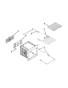 Internal Oven Parts Diagram and Parts List for JES9900CCS02  Jenn-Air Range