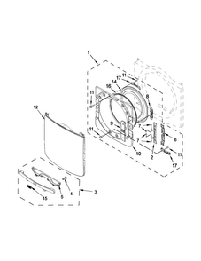 Door Parts Diagram and Parts List for MGD6000AG0  Maytag Dryer