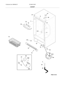 Part Location Diagram of 5304495605 Frigidaire ENERGY GUIDE