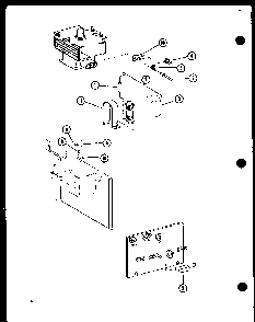 Fuse/capacitor Diagram and Parts List for RR-9TA P73559-3M Amana Microwave