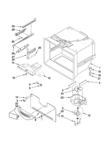 Freezer Liner Parts Diagram and Parts List for MFF2258VEM3  Maytag Refrigerator