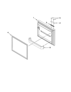 Freezer Door Parts Diagram and Parts List for ABL192ZWES0  Amana Refrigerator