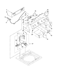 Console And Water Inlet Parts Diagram and Parts List for MVWC400XW2  Maytag Washer