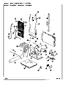 Unit Compartment & System Diagram and Parts List for RC224RDA DS36B Magic Chef Refrigerator
