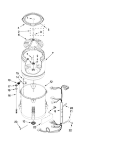 Basket And Tub Parts Diagram and Parts List for 7MMVWX700XL2  Maytag Washer