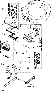Attachment Parts Diagram and Parts List for 11626620  Kenmore Canister Vacuum