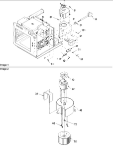 Blower Diagram and Parts List for UCA2000NT-P1325905  Amana Microwave