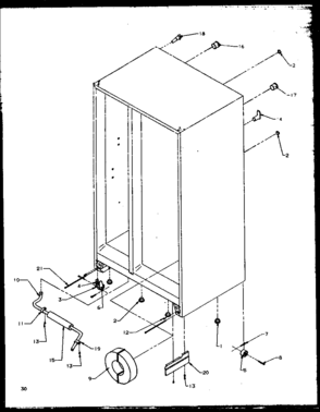 12 - ROLLERS AND BACK UNIT Diagram and Parts List for ELECREF  Maytag Refrigerator