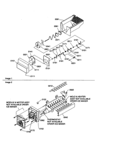 Ice Bucket Auger/icemaker Diagram and Parts List for SGD26VW-P1315208WW  Amana Refrigerator