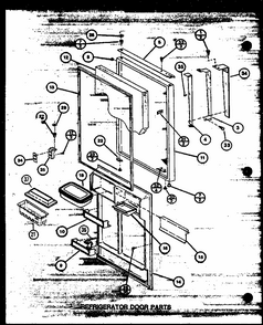 Refrigerator Door Parts (tl18m/p7858511w) (tl18m/p7858512w) (tli18m/p7858521w) (tli18m/p7858522w) Diagram and Parts List for TLI22M-P7858524W  Amana Refrigerator