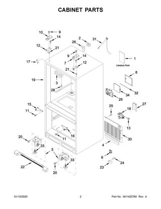 Part Location Diagram of W11339720 Whirlpool Use And Care Guide