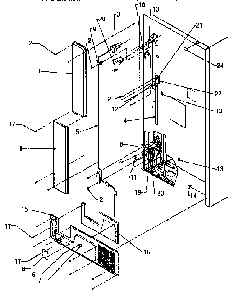 Cabinet Back Diagram and Parts List for TSI18R2-P1182102W  Amana Refrigerator