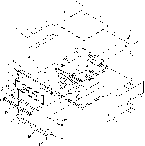 Cabinet Diagram and Parts List for AOCS2740E-P1132358NE  Amana Wall Oven
