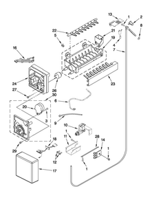 Icemaker Parts Diagram and Parts List for JB36NXFXLW03  Jenn-Air Refrigerator