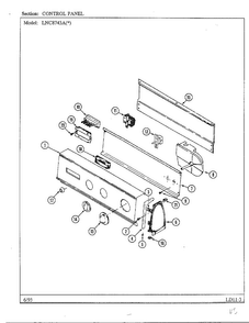 Control Panel Diagram and Parts List for 8743A  Norge Dryer