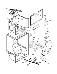 Liner Parts Diagram and Parts List for M1TXEGMYB01  Maytag Refrigerator